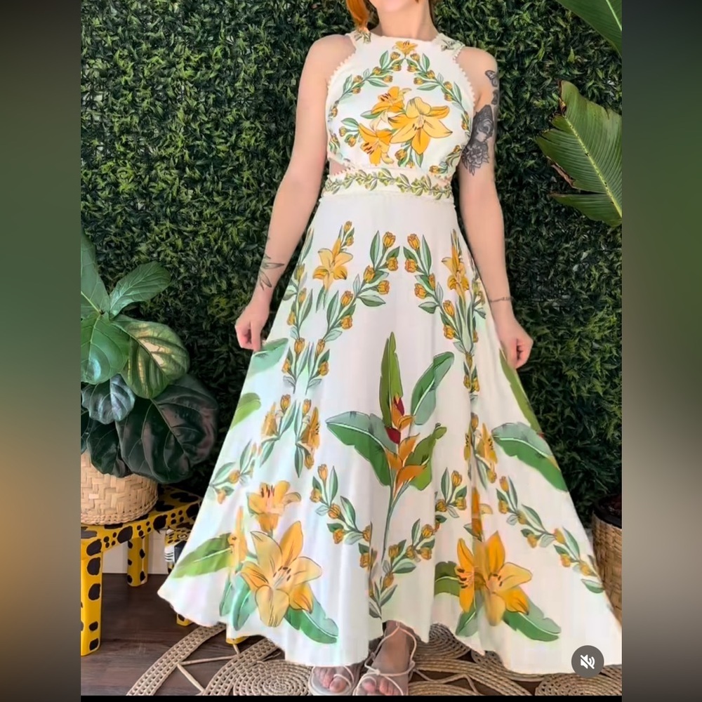 FARM Rio Tropical Long Dress Size S